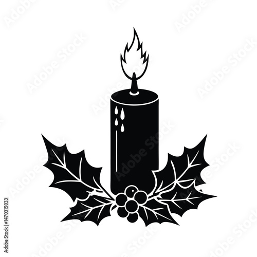 christmas candle vector