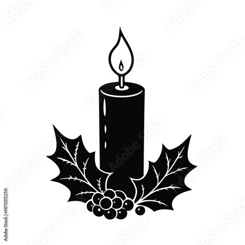 christmas candle vector