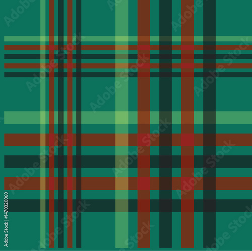 Tartan Pattern in Teal and Red: A striking tartan pattern in teal, red, and brown creates a visually appealing backdrop, lending a touch of elegance to your designs.