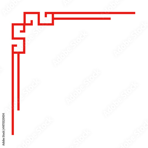 Chinese Frame Corner Ornament Vector