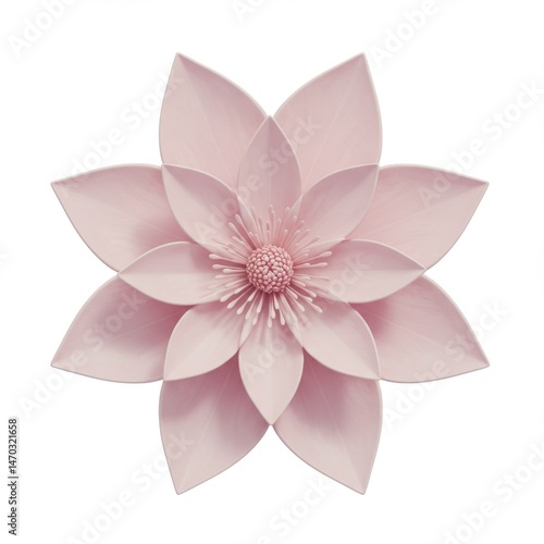 Pink Paper Flower Closeup