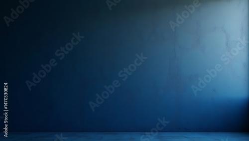 Dark blue textured plaster wall background