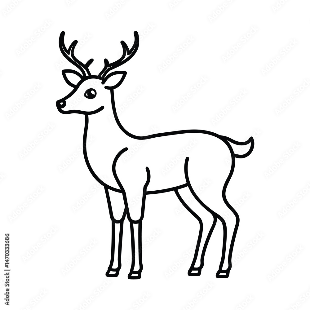 Fototapeta premium charismas deer vector illustration