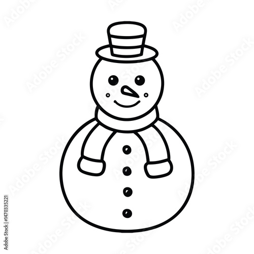 snowman on a white background