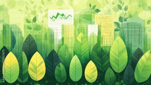 Green city, nature blend
