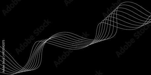 Abstract background with a glowing abstract waves. Abstract wave element for design. Digital frequency track equalizer, Futuristic background design. Light painting photography.