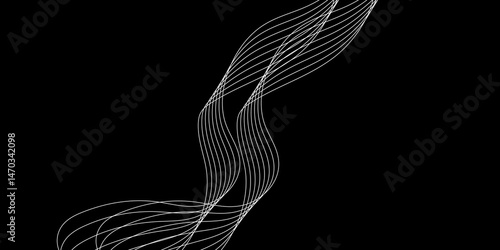 Abstract background with a glowing abstract waves. Abstract wave element for design. Digital frequency track equalizer, Futuristic background design. Light painting photography.