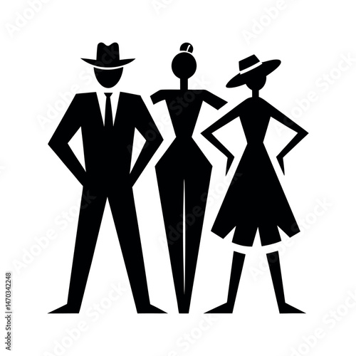 Jazz Musician Stagewear Vector Silhouette