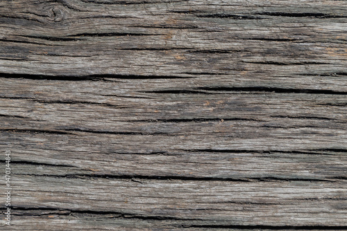 Close-Up of Weathered Wooden Plank With Natural Textures and Patterns