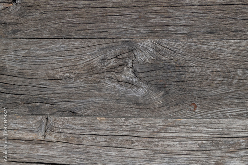 Close-Up of Weathered Wooden Planks with Natural Patterns and Textures
