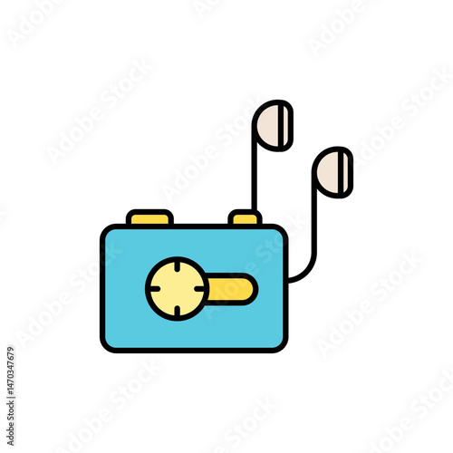 Walkman Icon for 90s Portable Music.