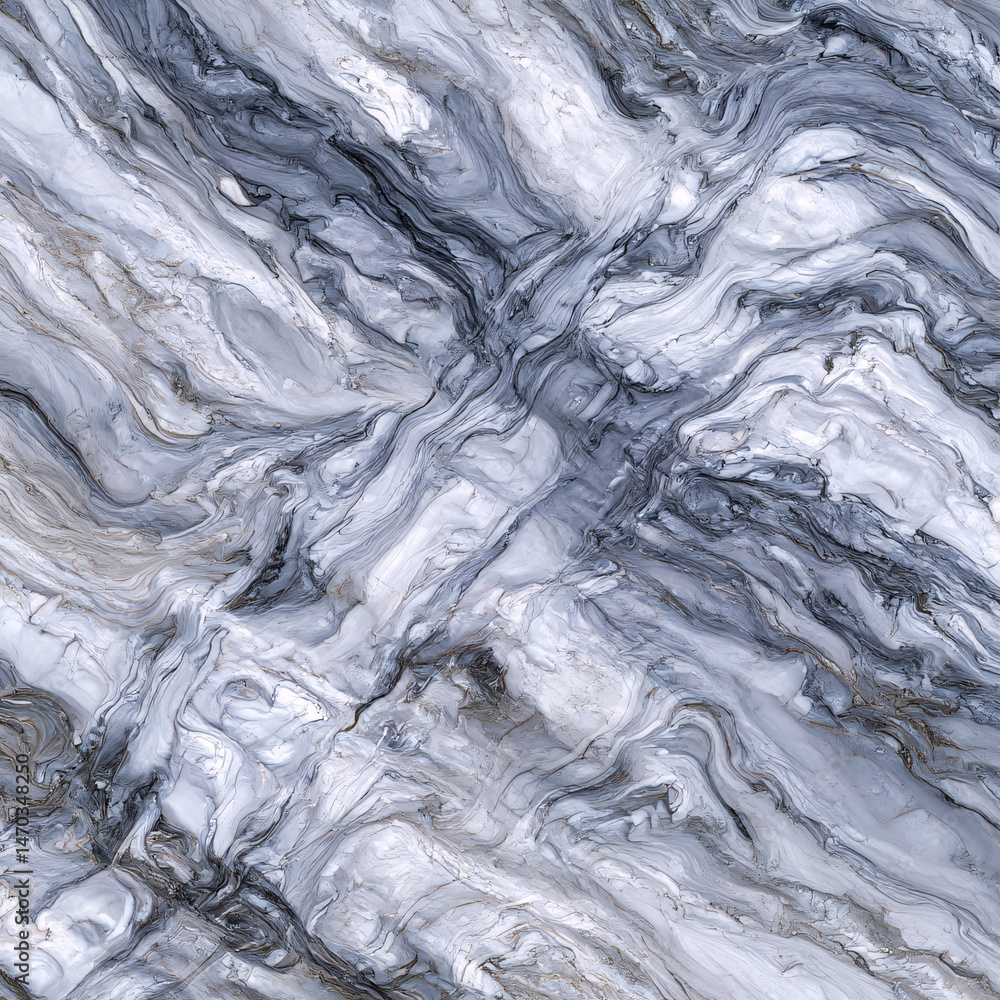 Fototapeta premium Marble Texture: Captivating the seamless flow of nature's artistry, the image showcases a dynamic interplay of swirling patterns and textures, highlighting the beauty of natural stone.