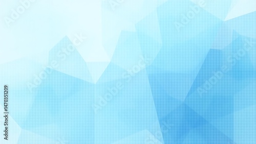 Abstract geometric background with overlapping translucent angular shapes in various shades of blue