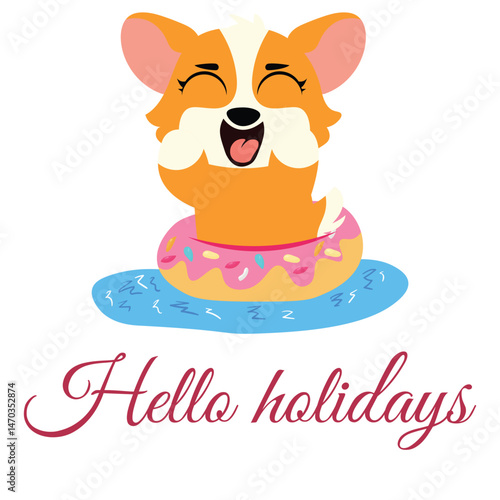 Bright summer illustration. Perfect for summer vacations, travel promotions and holiday cards.
