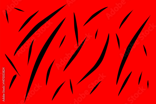 Red abstract background with black striped pattern