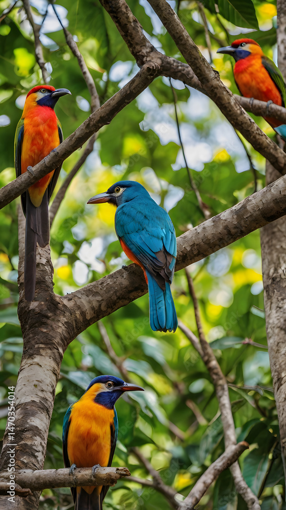 Obraz premium Colorful Birds in Jungle