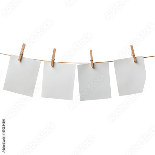 Blank_papers_on_clothesline_with_wooden_clothespins_isolated_on_white