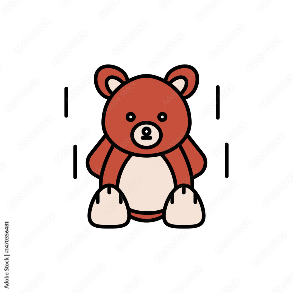 Teddy Bear Icon for Iconic Childhood Toy. Teddy Bear Icon for Iconic Childhood Toy.