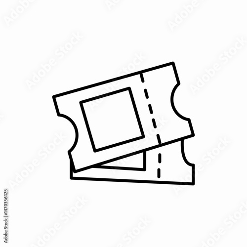Event ticket admission pass icon vector sign