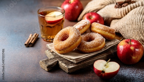 apple cider donuts fresh from the farm with a comfy sweater
