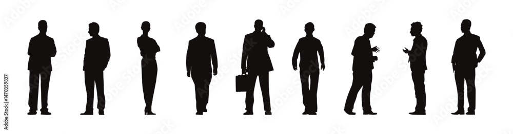 Silhouette people set. Vector illustration of people Silhouette people set. Vector illustration of people