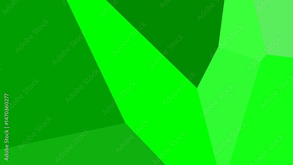 Fototapeta premium Abstract green geometric shapes, vibrant hues and sharp angles