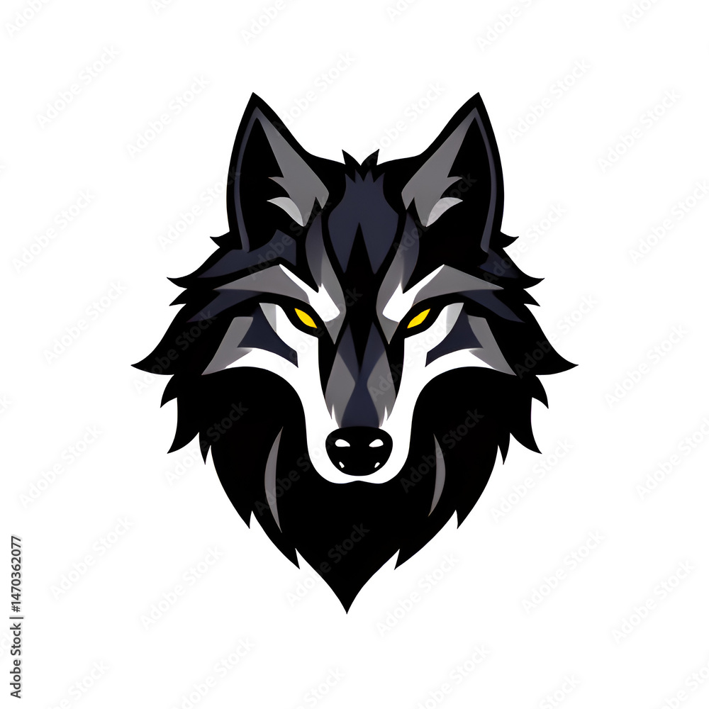 Fototapeta premium wolf shape logo
