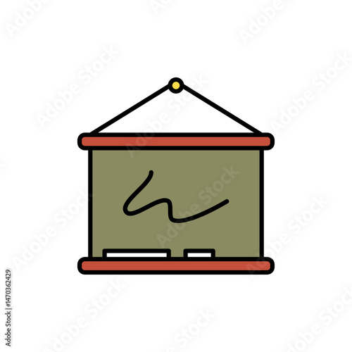 Chalkboard Icon for Traditional Education.