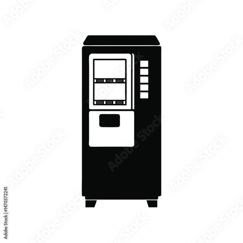 futuristic vending machine black silhouette