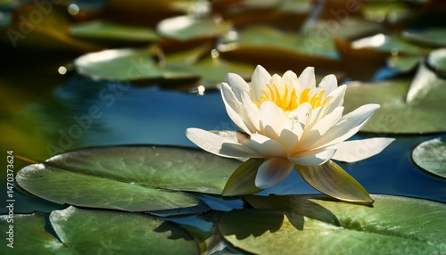 Wallpaper Mural water lily in a pond Torontodigital.ca