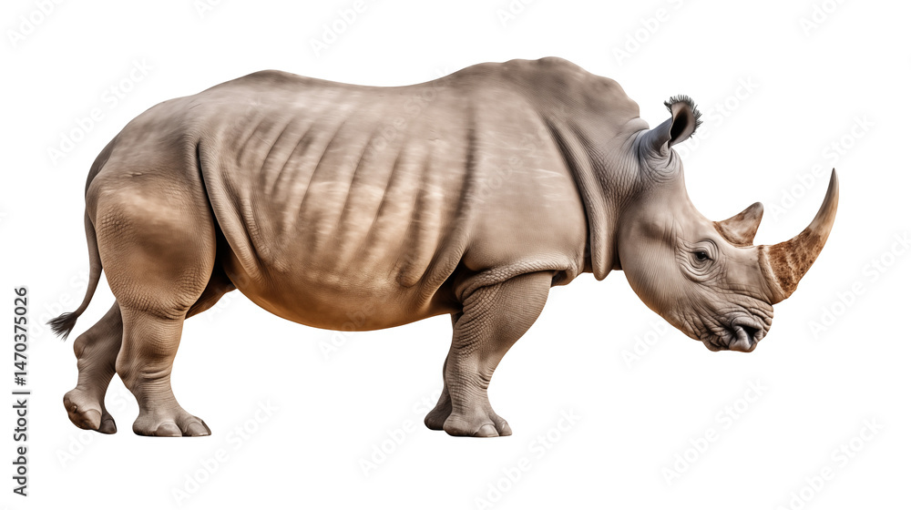 Majestic White Rhinoceros Profile Wildlife Photography Majestic White Rhinoceros Profile Wildlife Photography