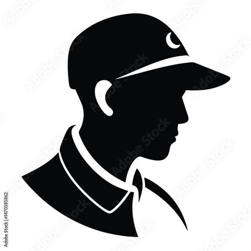 six different black and white silhouettes of stage copy