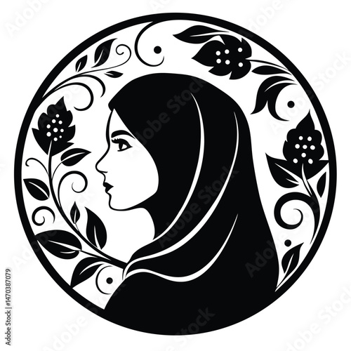 six different black and white silhouettes of stage copy