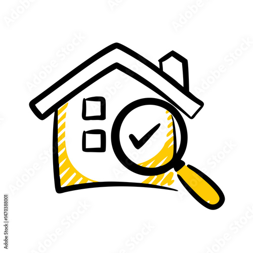 Property Appraisal Icon – Real Estate Value Assessment and Home Evaluation: representing property appraisal, home value analysis, and real estate assessment.