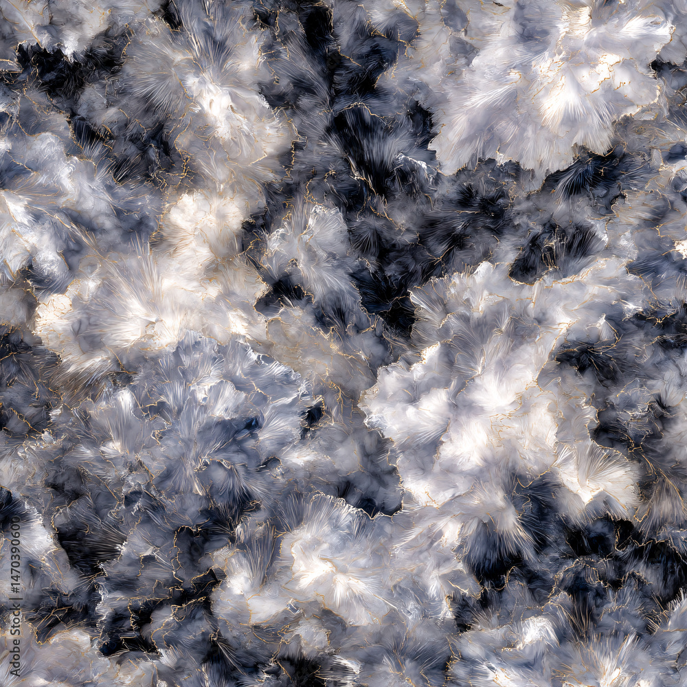 Fototapeta premium Abstract Ice Crystal Formation: Witness the mesmerizing intricate beauty of ice crystal formation. this abstract composition.