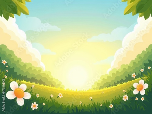 Obraz na płótnie Trendy summer nature banner.. w salonie