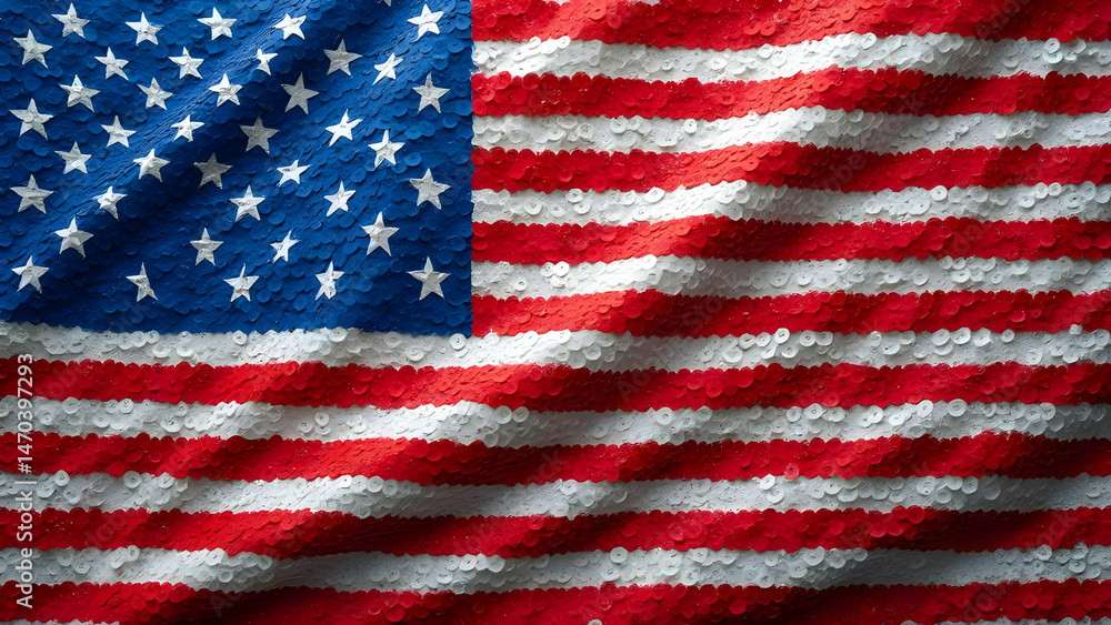 Obraz premium United States of America flag vector illustration background isolated white 