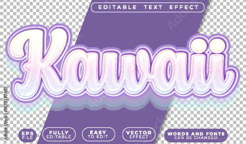  Kawaii Japan Anime Idol Cute Pink Pastel Fully Editable Vector Text File