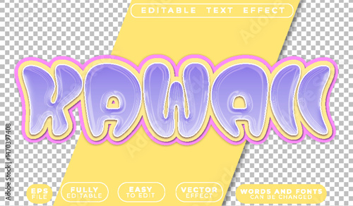  Kawaii Japan Anime Idol Cute Pink Pastel Fully Editable Vector Text File