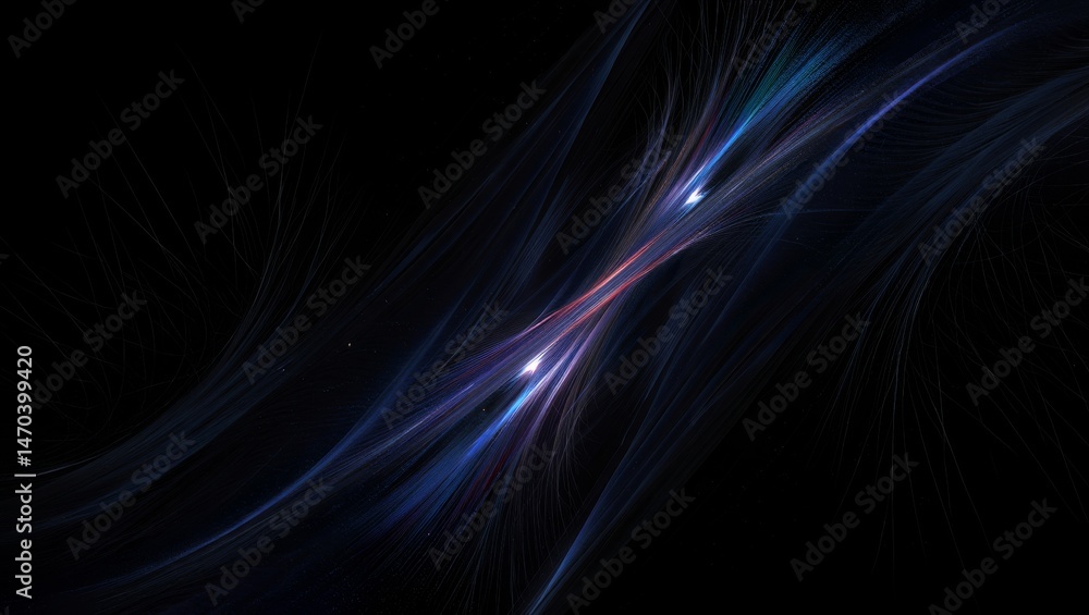 Fototapeta premium Abstract Artistic Visualization of Dark Matter and Cosmic Gravitational Energy