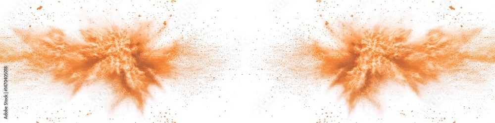 Explosive Orange Powder Burst Explosive Orange Powder Burst