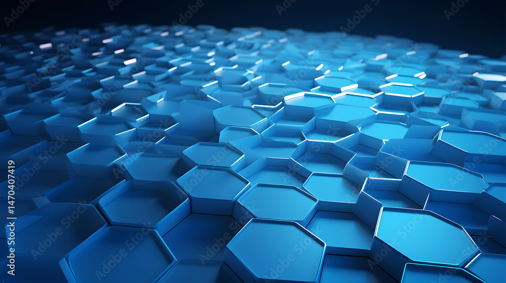 Fototapeta premium Futuristic Medical Tech in Hexagon Style