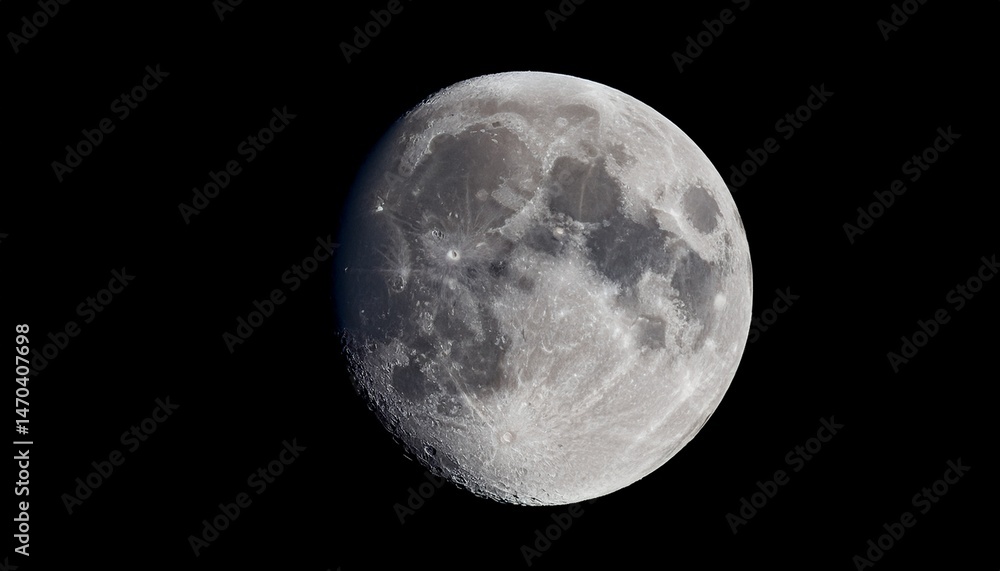 Obraz premium round moon isolated on transparent background