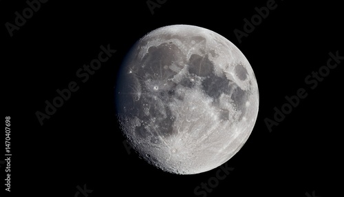 round moon isolated on transparent background