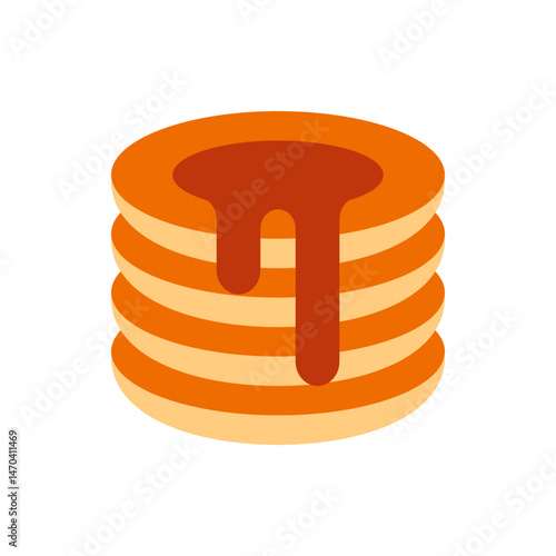 A stack of pancakes with syrup dripping down the side, a delicious breakfast treat and sweet indulgence 100