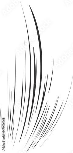 Comic speed lines of burst and explosion. Anime and manga cartoon graphic. Flash and power element. Textured rays and splashes. Movement of abstract energy.