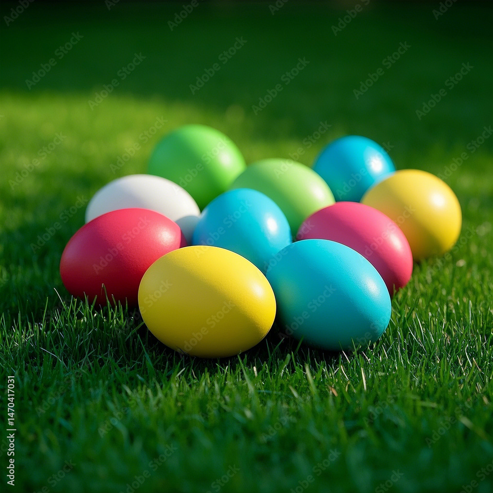 Colorful Easter Eggs Create a Festive Spring Scene Colorful Easter Eggs Create a Festive Spring Scene