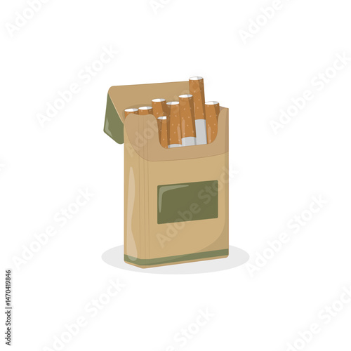 Cigarette Pack Icon Vector Design.