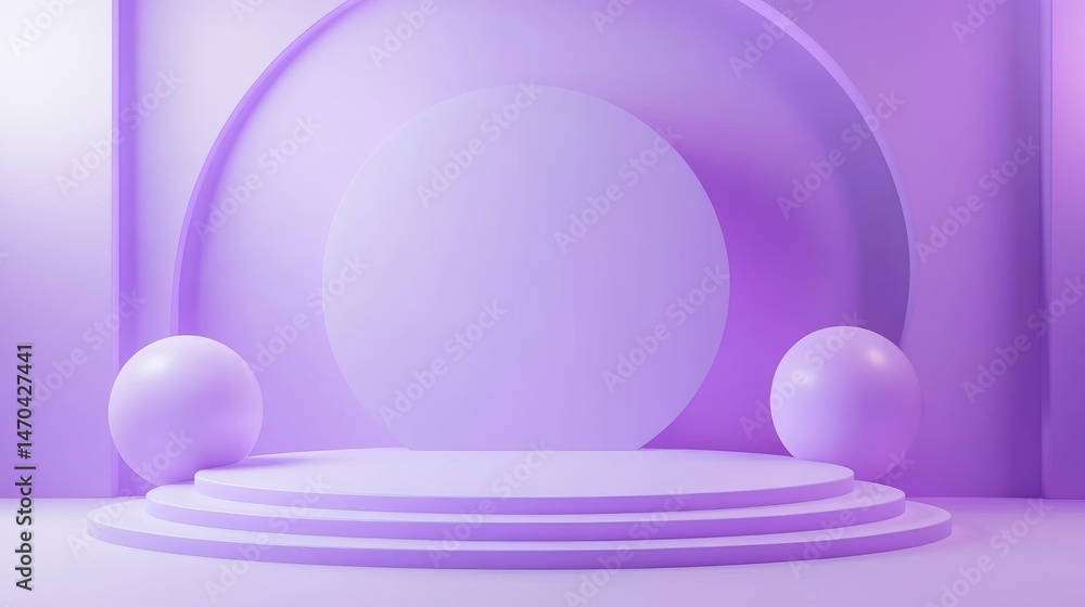 Obraz premium abstract empty light gradient purple studio room background for product.