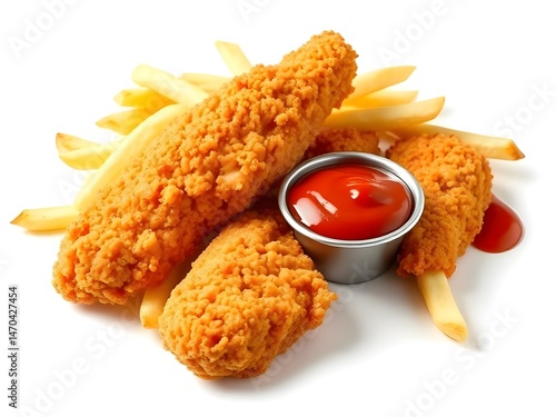 Fried chicken and french fries